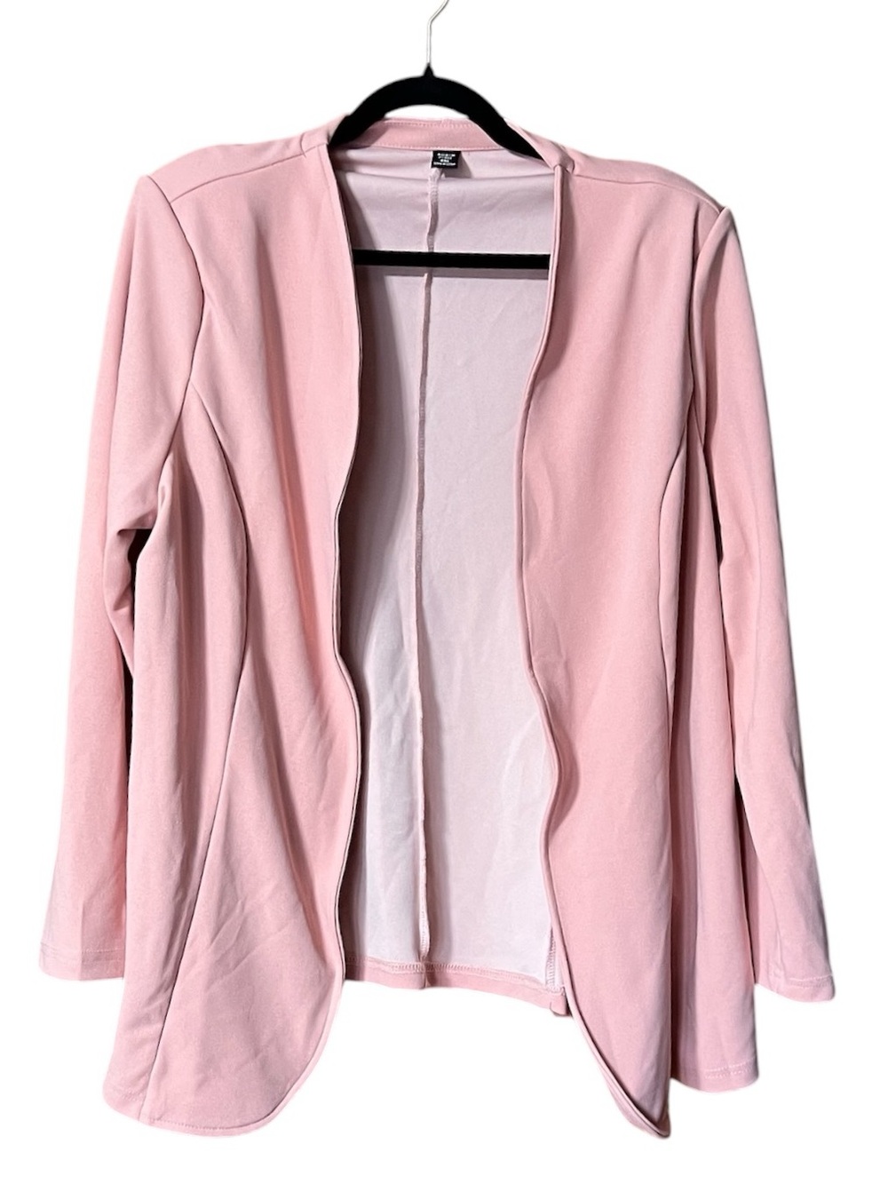 Women’s Soft Pink Open-Front Blazer Jacket Sz 2X
